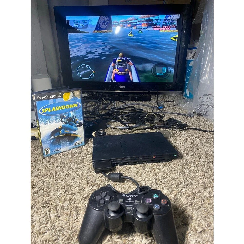 Playstation 2 PS2 Slim Console With Sony Memory Card & Sony Controller complete